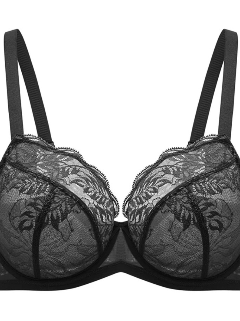 Sheer Lace Understance Bra in Black
